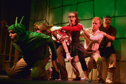 Clay  Cartland, Patti Gardner, Alix Paige, Barry Tarallo and Shane Tanner as an extended family grappling with a verdiginious problem in Arts Garage's musical The Trouble With Doug 