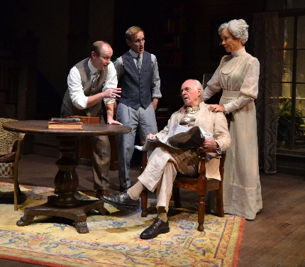 Michael Stewart Allen, John Leonard Thompson, Dennis Creaghan and Maureen Anderman in the calm before the storm in Palm Beach Dramaworks' Long Day's Journey Into Night / Photos by 
